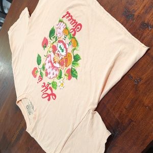 NWOT Strawberry Shortcake Raw Hem Tee T-shirt XL